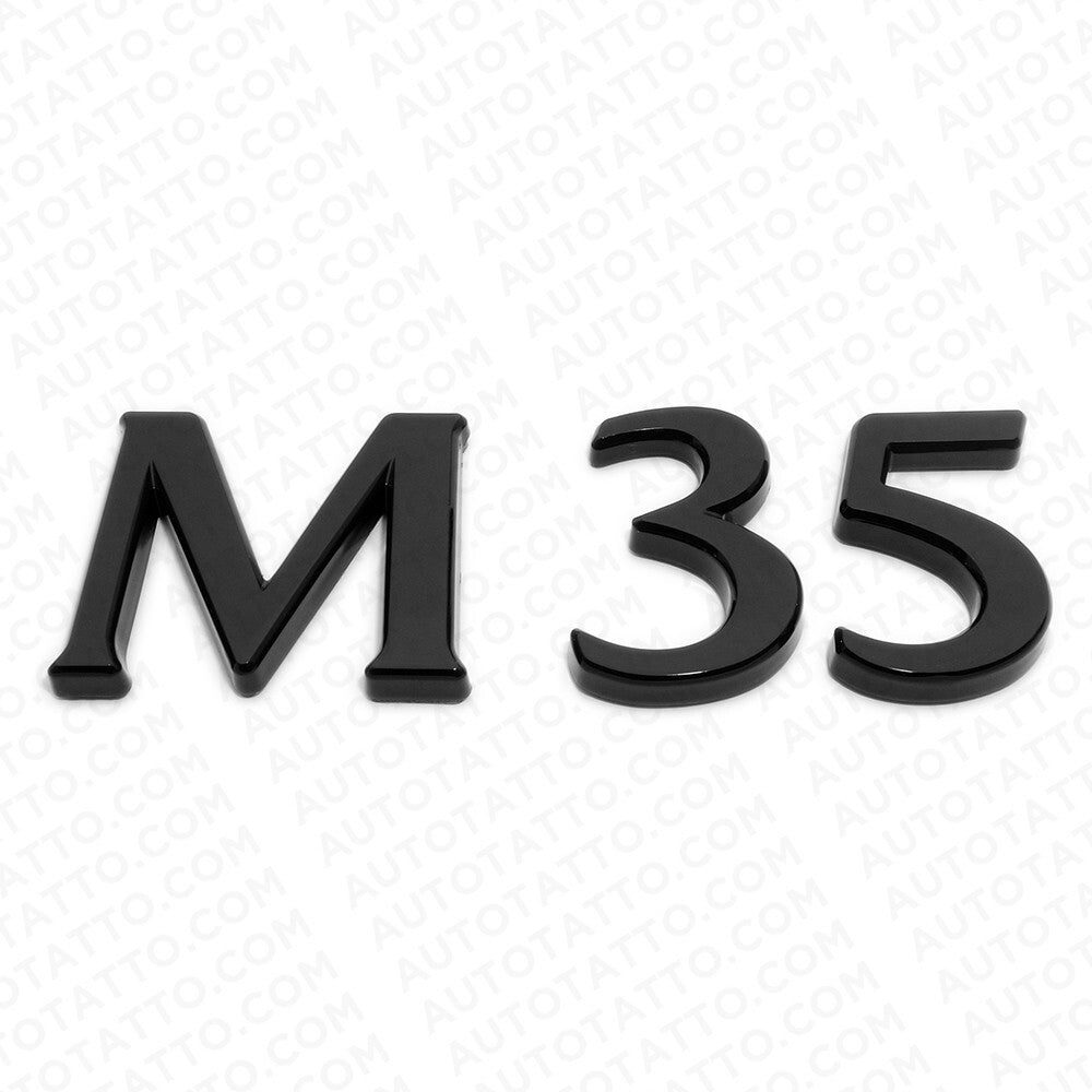 For Infiniti M35 Rear Trunk Logo Letter Badge Emblem Nameplate Sport Gloss Black