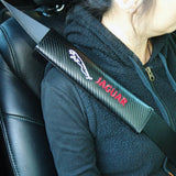For Jaguar Carbon Car Seat Belt Cover Safety Shoulder Strap Cushion Pad Harness
