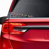 Cute Family In Car Sticker Decal Van Truck Liftgate Window Decorate Dog Cat