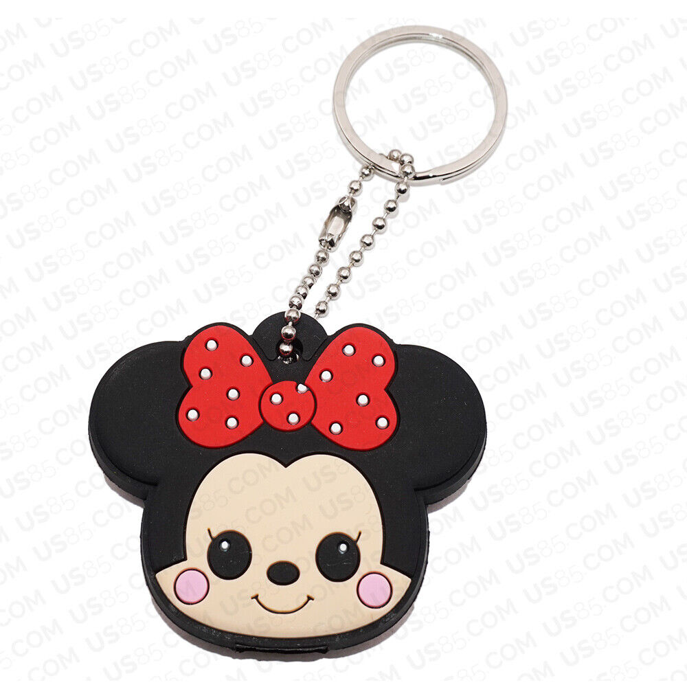 Universal 3D PVC Silicone Cute Cartoon Key Identifier Label Cap Cover Keychain