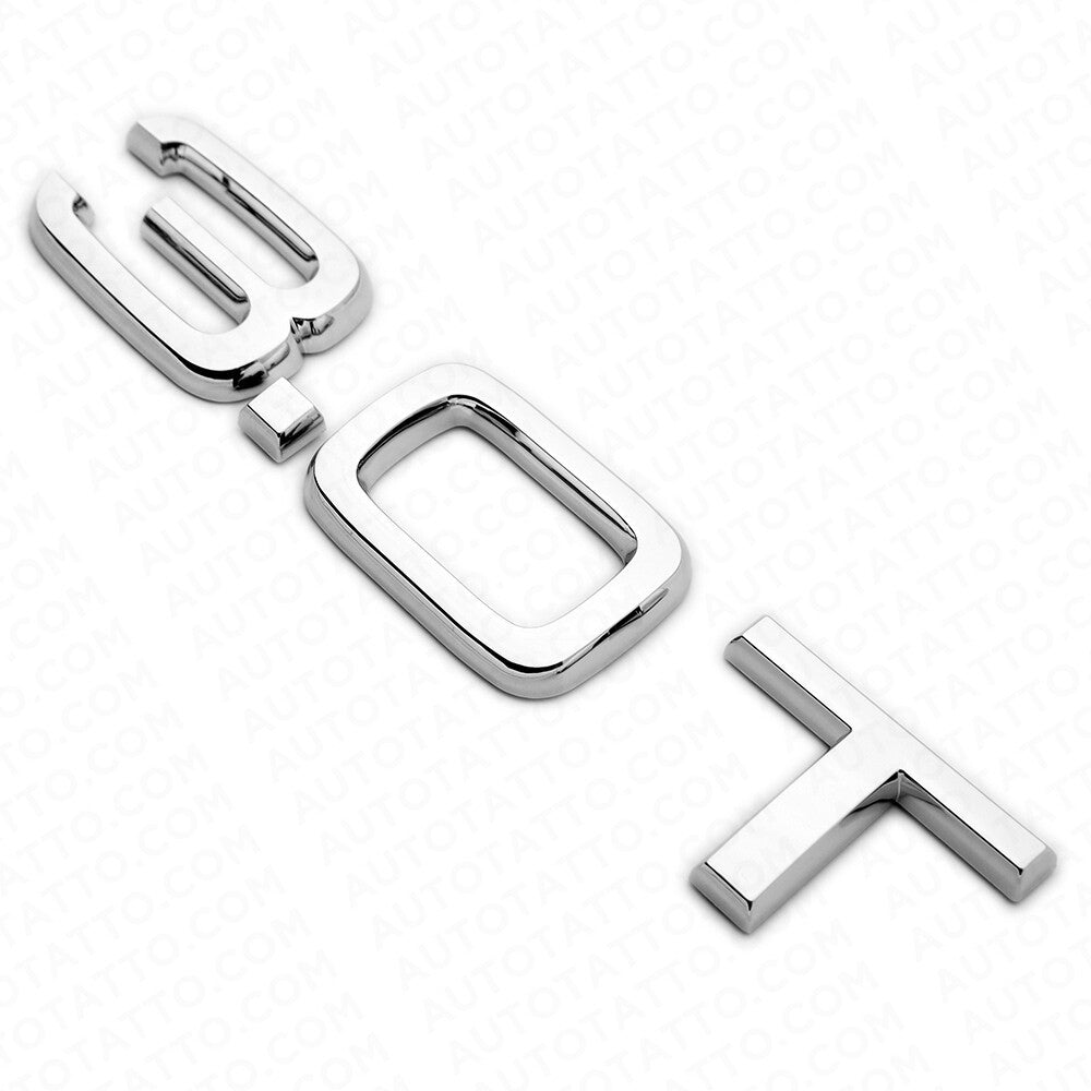 Audi Car Rear Trunk Deck Lid 3.0T Turbo Nameplate Emblem Logo Badge OEM Chrome