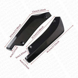 Audi Sport Car Rear Bumper Lip Diffuser Splitter Canard Protector Gloss Black