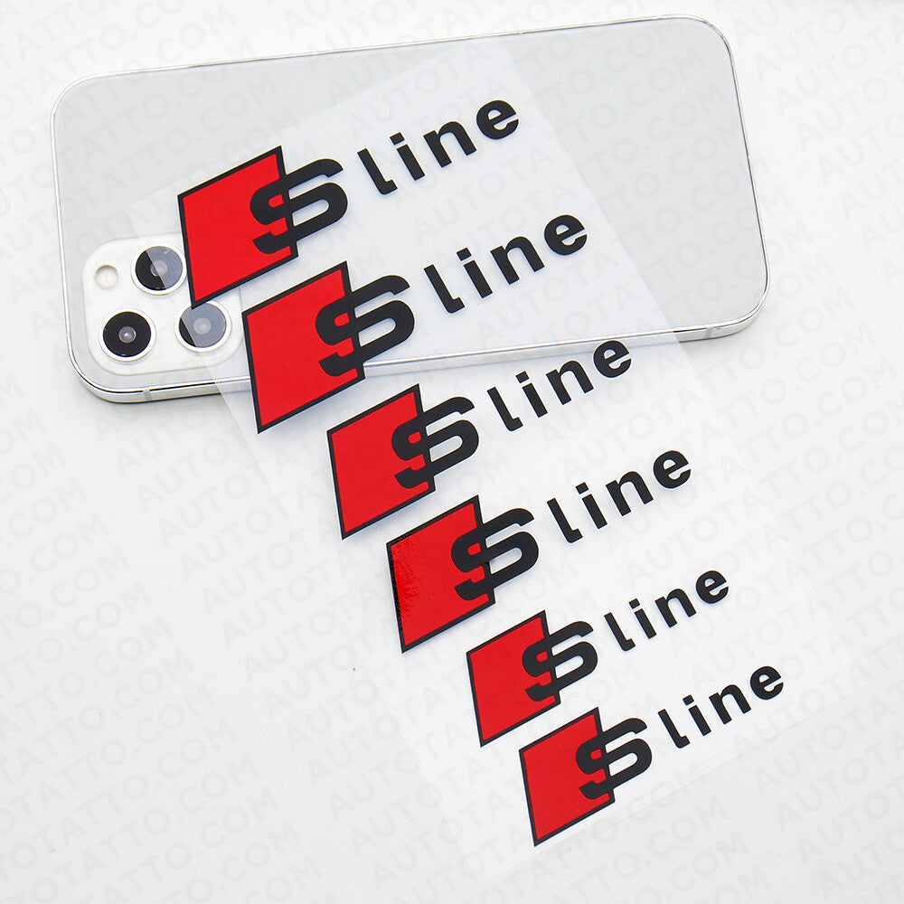 Audi S line Sport Car Wheels Brake Caliper Sticker Decal Logo Decoration Black