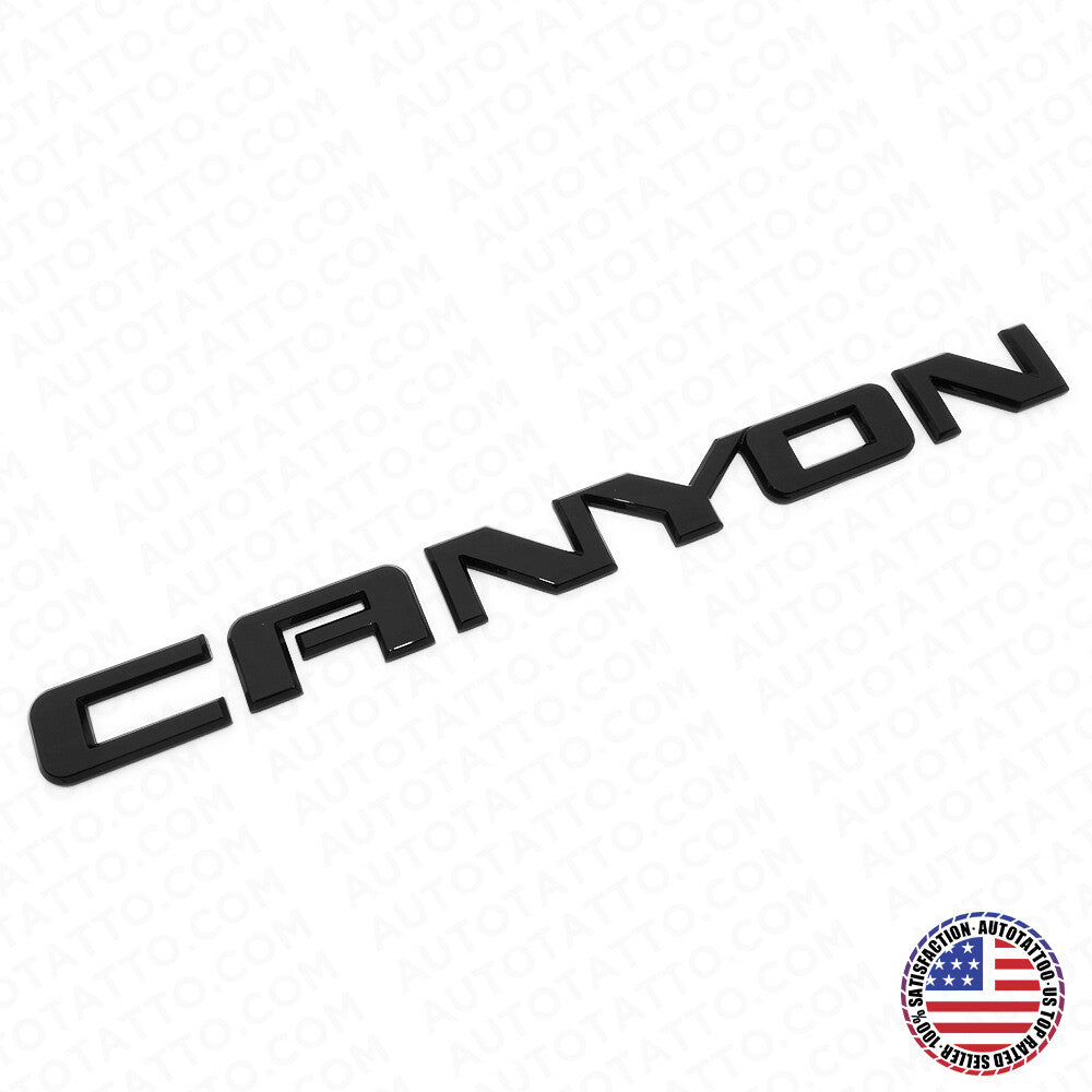 GMC Canyon Front Door or Rear Liftgate Badge Logo Emblem Decorate Matte Black