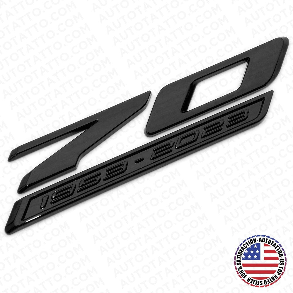 For C8 Corvette 70th Anniversary Edition Door Badge Nameplate Emblem Blackout