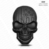 3D Skull Devil Death USA Flag Metal Car 3D Sticker Decal Punisher Emblem Sport
