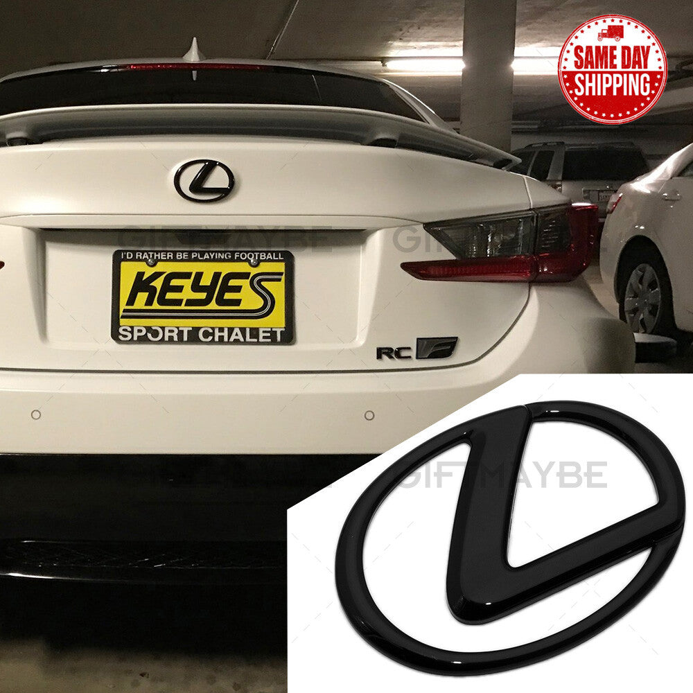 For Lexus Trunk Logo Badge Emblem Car Exterior Replace Gloss Black F-Sport NX RC