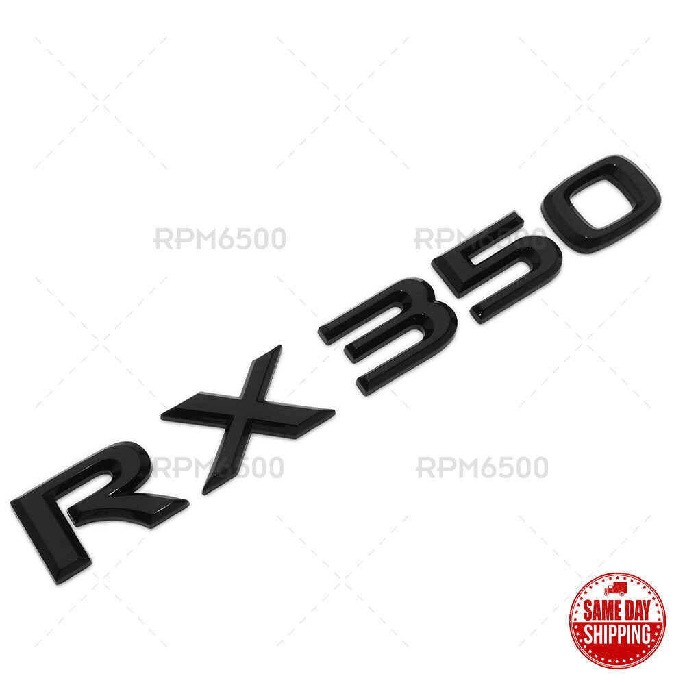 Lexus Liftgate Gloss Black RX 350 Letter Logo Badge Car Emblem Replace F-Sport