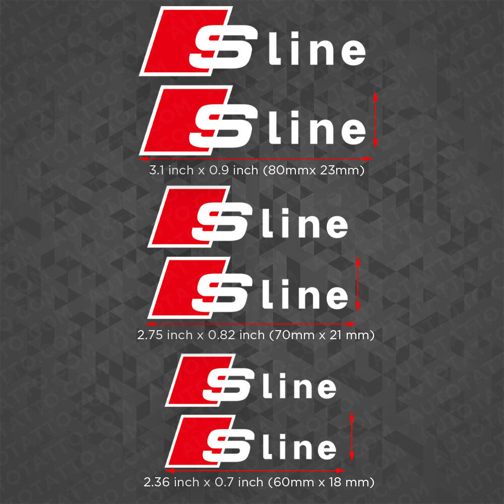 Audi S line Sport Car Wheels Brake Caliper Sticker Decal Logo Decoration White