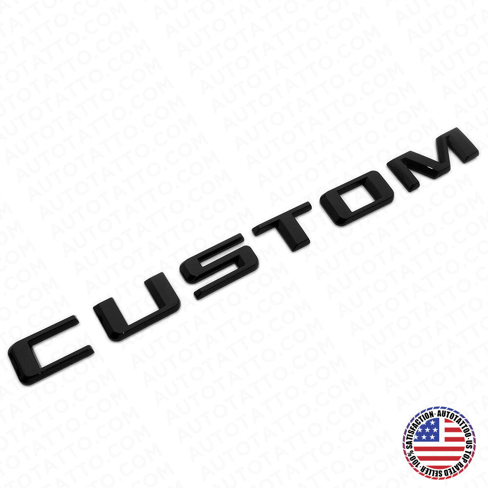 19-21 Gloss Black Silverado Custom 1500 Tailgate Letter Logo Emblem Badge Z71