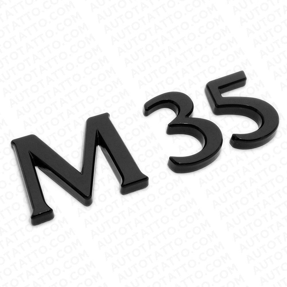 For Infiniti M35 Rear Trunk Logo Letter Badge Emblem Nameplate Sport Gloss Black