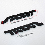 Universal Black SPORT Tailgate Adhesive Nameplate Badge Logo Emblem Limited