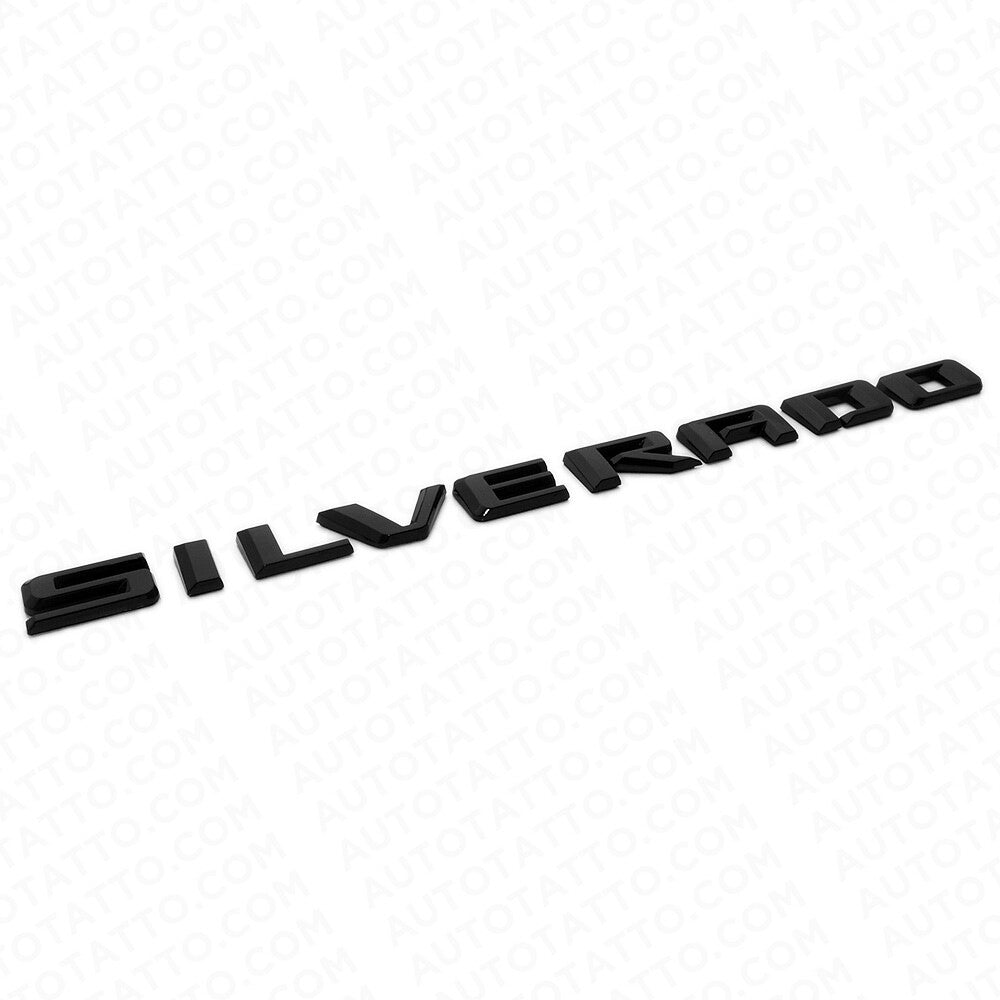 19-21 Gloss Black Silverado 1500 Side Fender Letter Logo Emblem Badge Z71 LT LTZ
