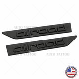 Audi Allroad Fender Left & Right Marker Nameplate Badge Emblem Sport Gloss Black