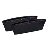 2x Leather Catch Caddy Car Seat Console Gap Filler Side Organizer Pocket Storage