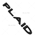 Tesla Model 3 S X Y Rear Tailgate Lid Plaid Nameplate Logo Badge Emblem Black