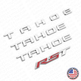 2021+ Chevy Tahoe OEM Chrome Nameplate Emblem Kit Set RST Sport Decorate