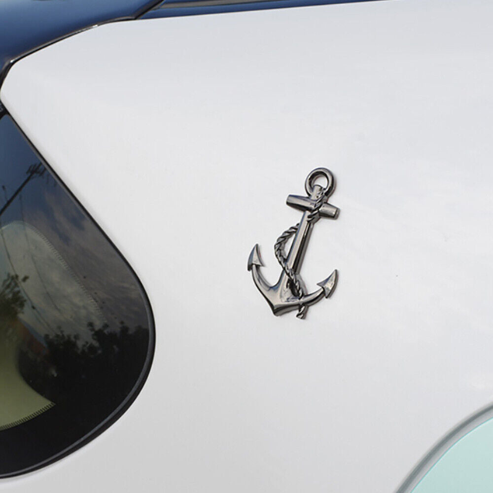 Universal 3D Fashion Metal Ship Anchor Car Decal Sticker for Auto Decoration