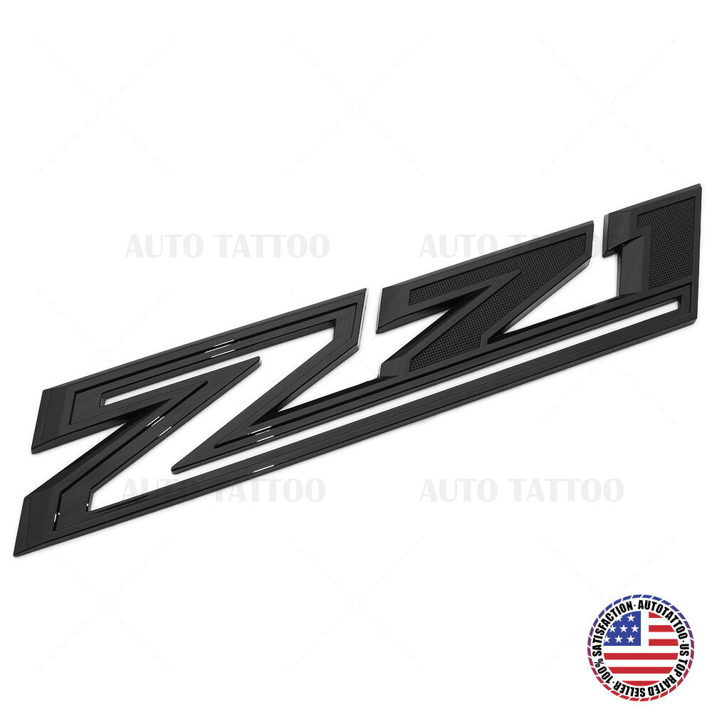 For Chevy 19-21 Silverado Z71 Fender Letter Sport Logo Emblem Badge Gloss Black