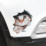 Fashion 3D Cute Cat Waterproof Car Sticker for Auto Scratch Cover or Decoration