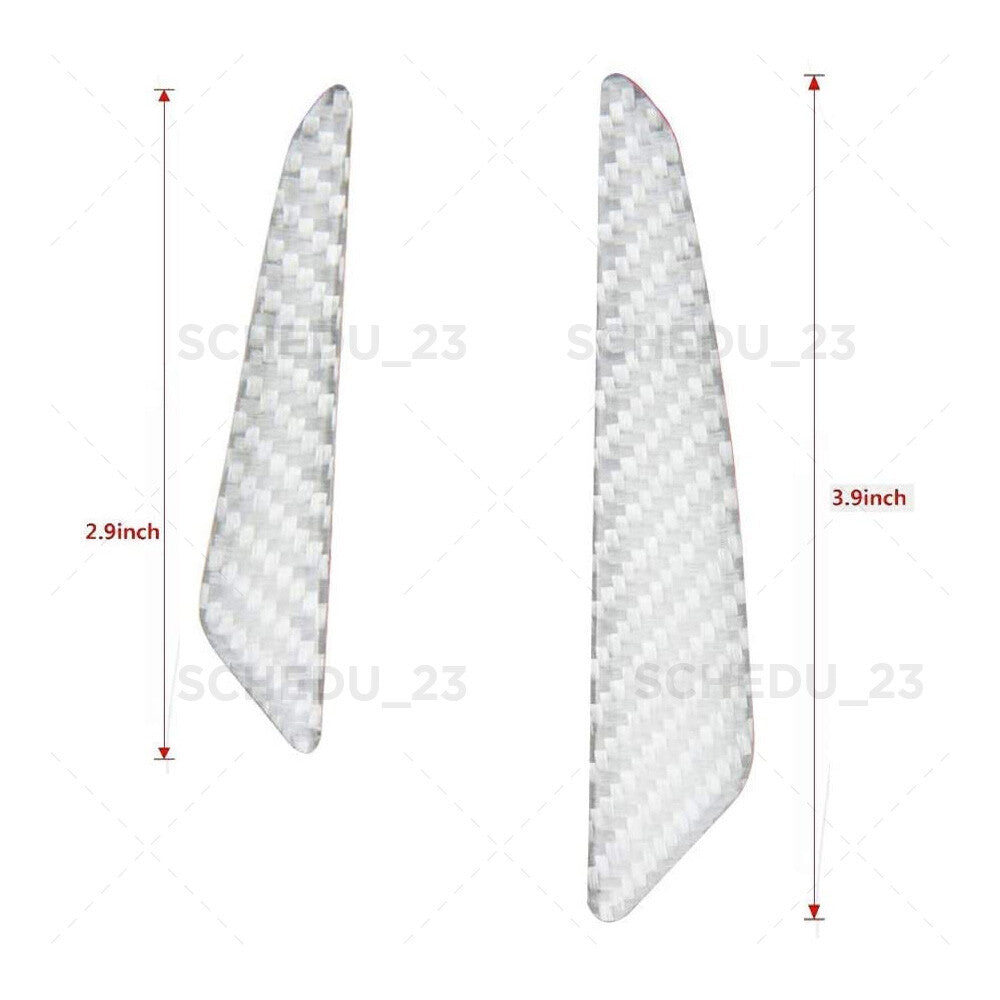 For BMW Silver Carbon Fiber Car Side Door Strip Scratche Edge Guards Trims Badge