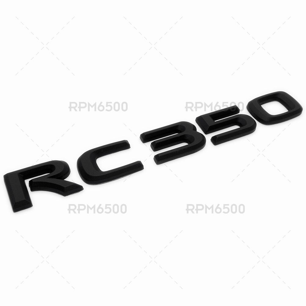 Lexus Trunk Lid RC 350 Letter Logo Badge Emblem Car Replace F-Sport Matte Black