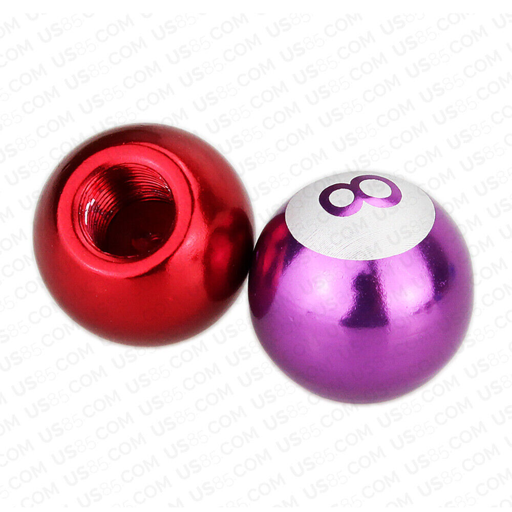 Universal No. 8 Eight Billiard Ball Car Round Caps Auto Valve Stems Decoration