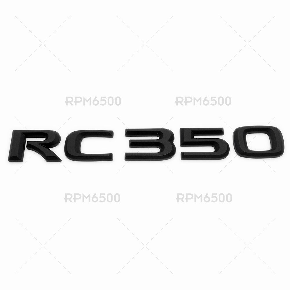 Lexus Trunk Lid RC 350 Letter Logo Badge Emblem Car Replace F-Sport Matte Black