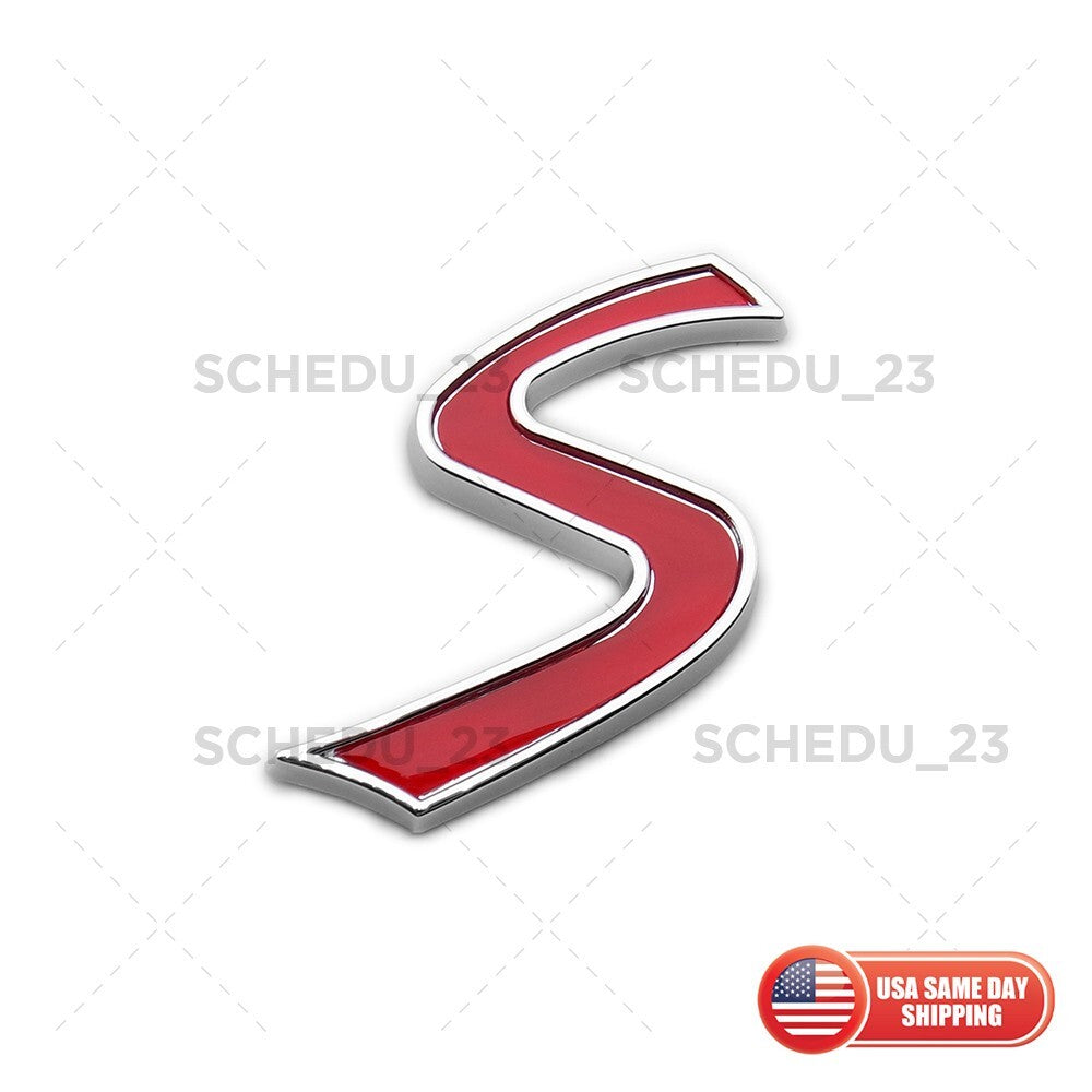 For MINI Cooper S Lettering Silver Chrome Rear Trunk Boot Logo Emblem Badge