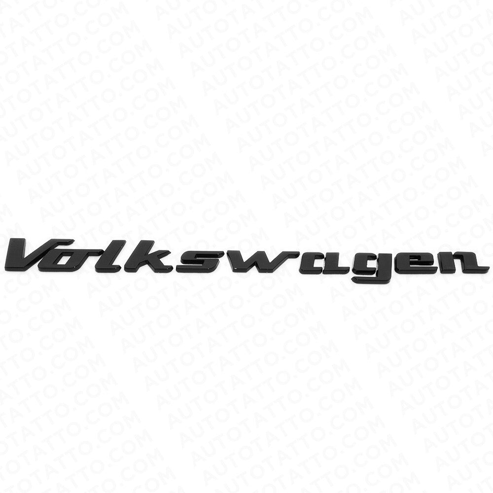 Universal Signature Style Rear Liftgate Badge Sport Letter Emblem For VW Black