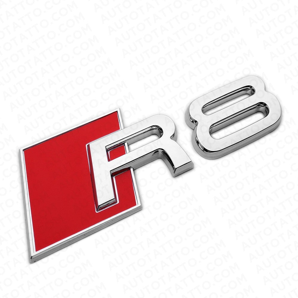 Audi R8 OEM Chrome Rear Letter Trunk Nameplate Emblem Badge Sport Sline