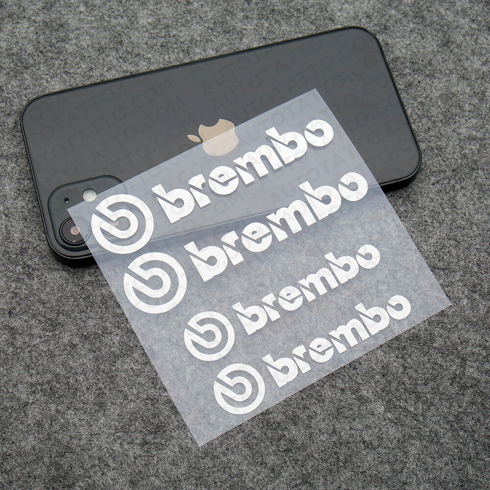 Car Wheel Brake Caliper Brembo Racing Sticker Decal Logo Decoration Sport White
