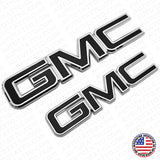 For 14-19 GMC Sierra Front Grille Tailgate Letter Replace Emblem Nameplate Black