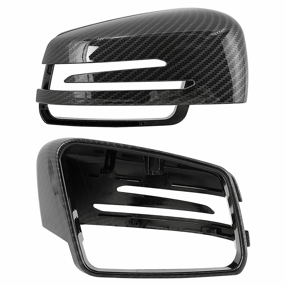 Carbon Fiber Style Side Rear Mirror Cover For Mercedes W204 W212 W117 C E Class