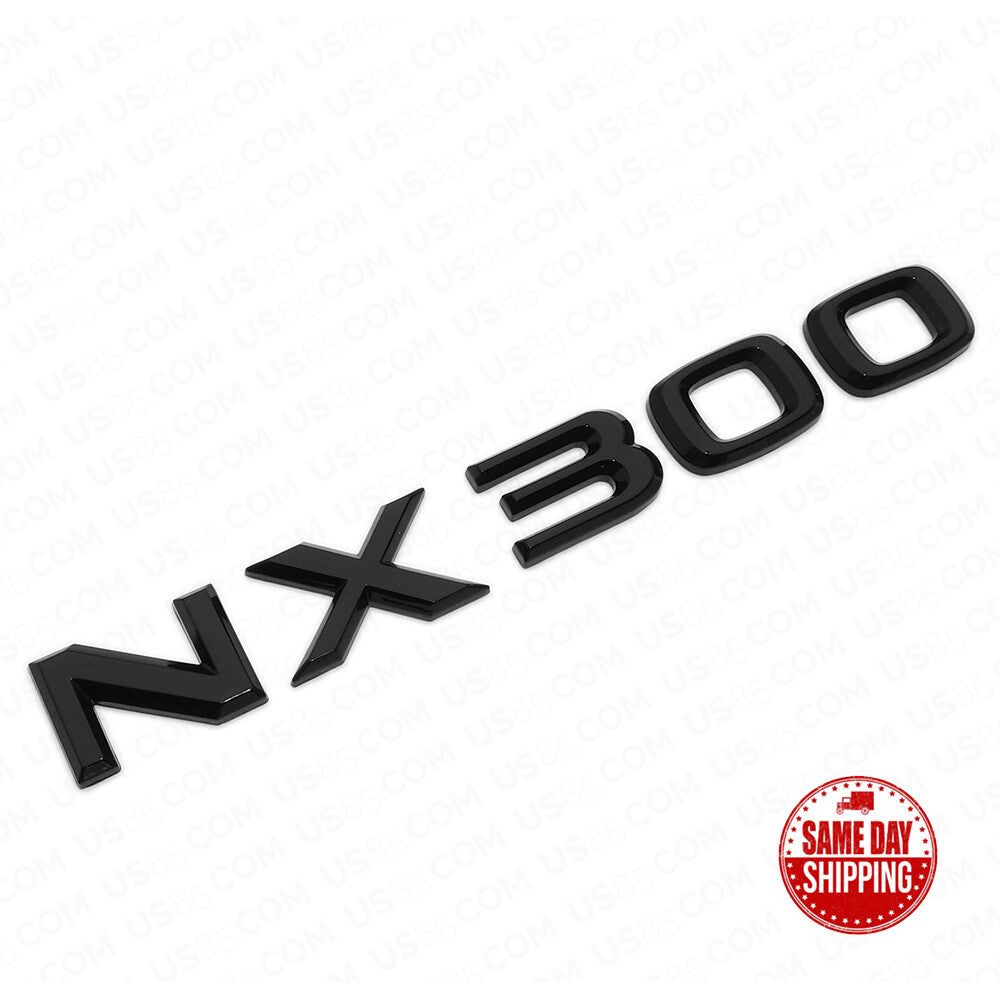 Lexus Liftgate Gloss Black NX 300 Letter Logo Badge Car Emblem Replace F-Sport