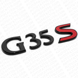 For Infiniti G35s Rear Trunk Letter Badge Emblem Nameplate Sport Gloss Black