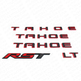 2021+ Chevy Tahoe Redline Nameplate Emblem Kit Set LT RST Sport Decorate