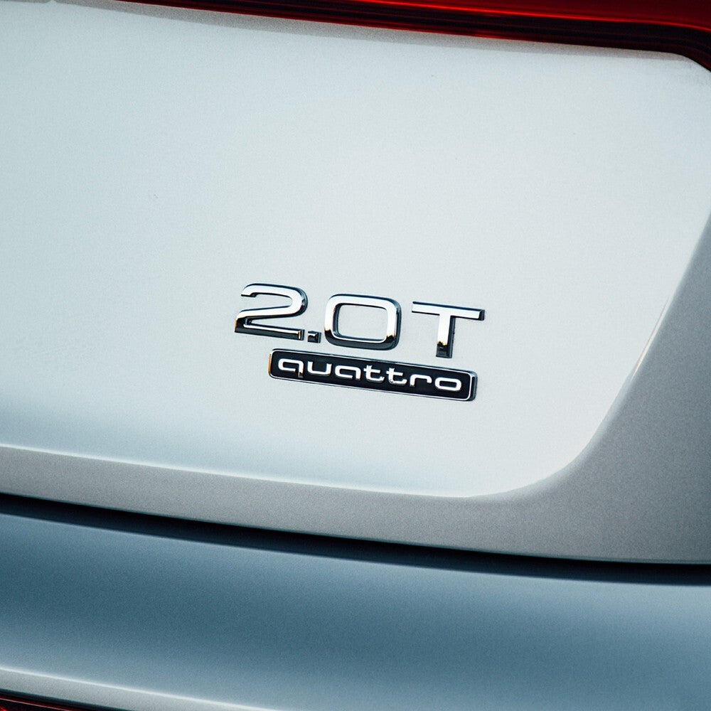 Audi Quattro Nameplate Rear Trunk OEM ABS Emblem Liftgate Adhesive Badge 4WD