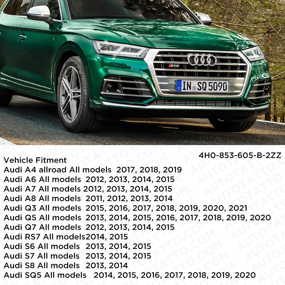 For Audi OEM Chrome Front Grille Rings Badge Logo Emblem Q3 Q5 SQ5 Q7 A6 A7 S7