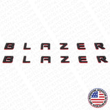 2pcs 19-23 Chevrolet Blazer Front Door Redline Letter Nameplate Badge Emblem