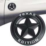 Universal 3D Fashion Metal Round Texas Star Car Decal Sticker Auto Decoration
