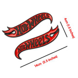 2 pieces/set 3D Fashion ABS Blk Red HotWheels Car Decal Sticker Auto Decoration
