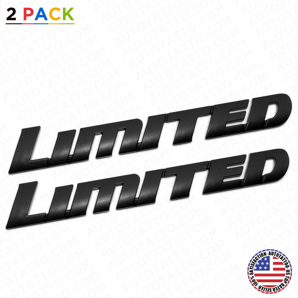 2x 4Runner Sequoia Tacoma Tundra Limited Letter Rear Door Emblem Badge Black
