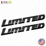 2x 4Runner Sequoia Tacoma Tundra Limited Letter Rear Door Emblem Badge Black