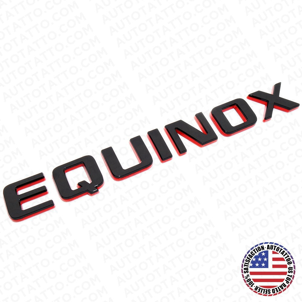 17-24 Chevy Equinox Liftgate Nameplate Letter Badge Redline Emblem Black & Red