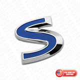 For Infiniti S Side Fender Left or Right Badge Emblem Nameplate Chrome Blue