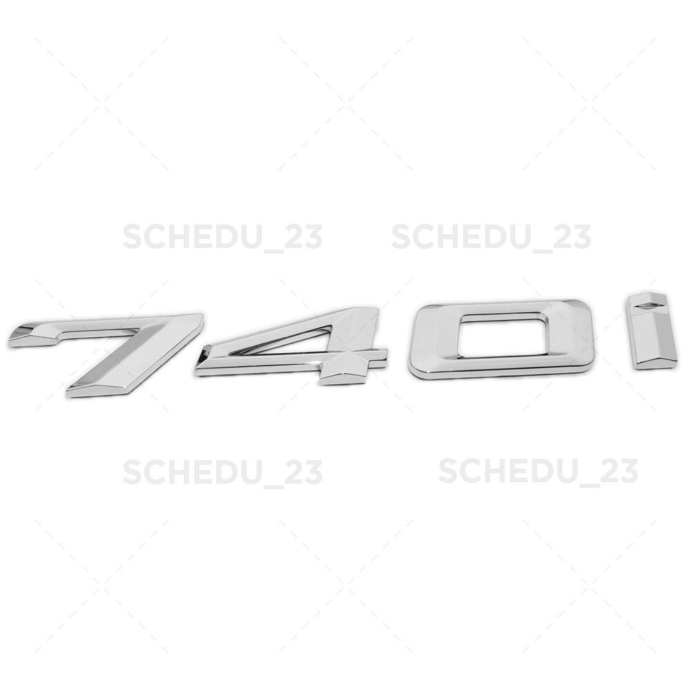 Chrome 740i Letter Logo Emblem Badge Trunk Lid M Power Series Performance F01