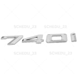 Chrome 740i Letter Logo Emblem Badge Trunk Lid M Power Series Performance F01