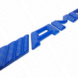 Blue Carbon Fiber Style AMG Sport Car Emblem 3D Trunk Lid Logo Badge Decoration