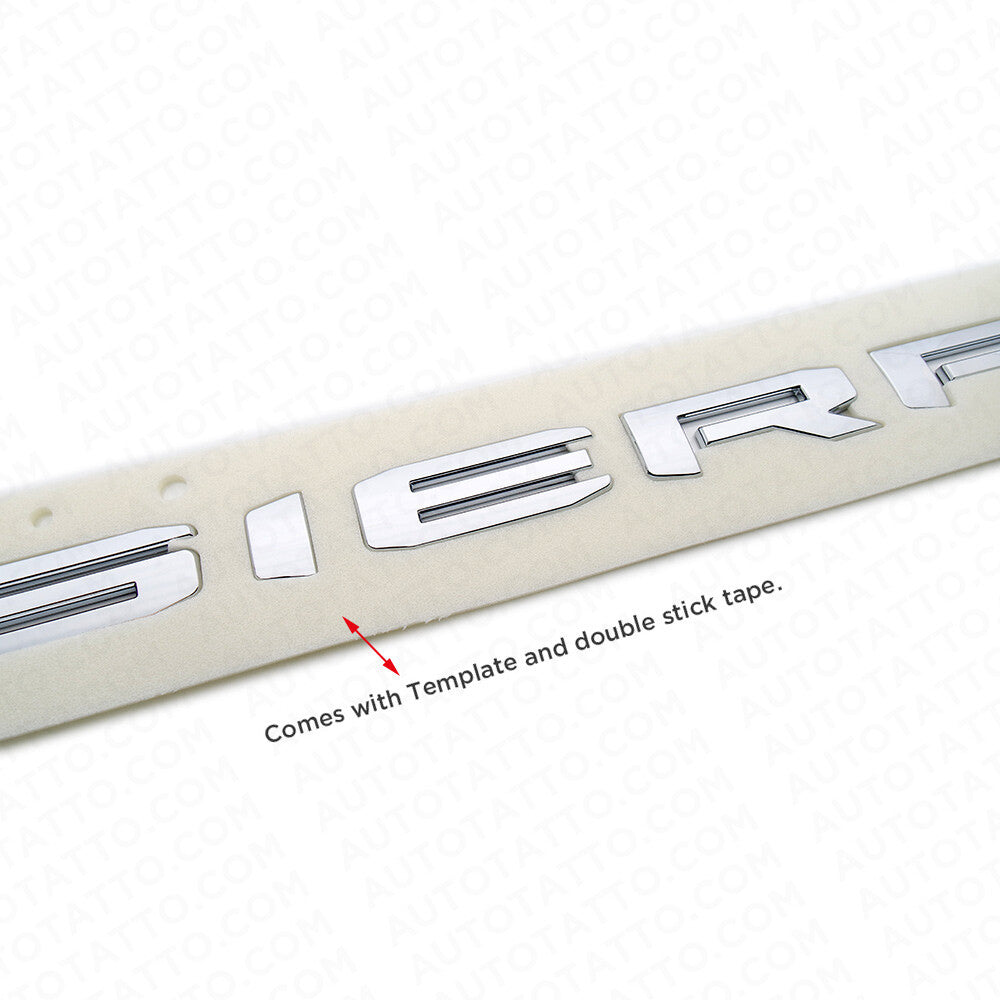 For 19-21 GMC Sierra Door Tailgate Logo Emblem Pickup Badge Nameplate Chrome